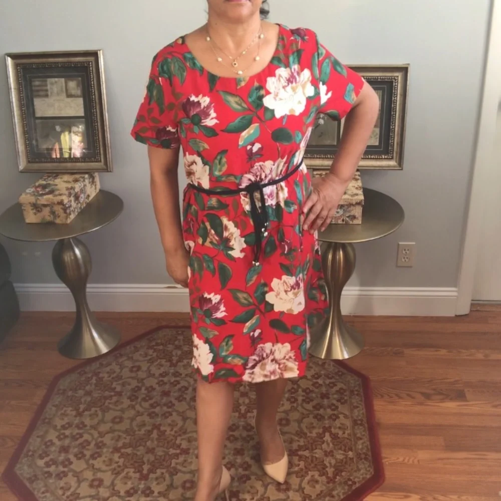 NWOT  Cotton MIDI Dress loose and breathable Linen - Picture 15 of 16